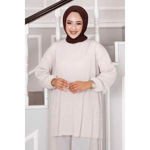 Daily Hijab 2 piezas Modest Set con detalle de piedra de cuello redondo - Product Image 1