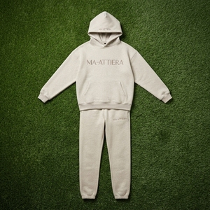 Conjunto de Sudadera con Capucha y Pantalones de Chándal de Forro Polar Crema para Mujer, Ropa Deportiva Informal a Juego - Product Image 6