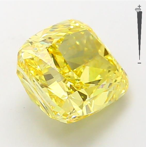2.24ct Fancy Vivid Yellow Color VS1 Clarity <b>Cushion</b> Shape Loose Lab Grown Diamond IGI Certified for Making Jewelry - Product Image 4