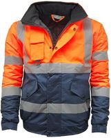 Hi Vis Viz-chaqueta Bomber impermeable de alta visibilidad, cazadora acolchada de seguridad para el trabajo