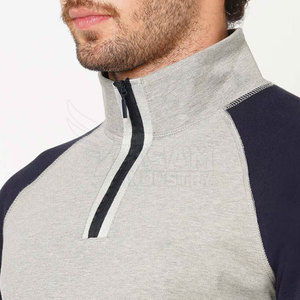 Sweat-shirts à quart de zip personnalisés OEM en coton imprimé pour hommes, vente en gros 2026 - Product Image 6