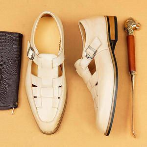 รองเท้าหนังแท้สำหรับธุรกิจ พื้นรองเท้าทนทานต่อการสึกหรอ พร้อมพื้นรองเท้าด้านในระบายอากาศได้ดี รองเท้าทางการสำหรับผู้ชาย รองเท้าทำงาน - Product Image 3