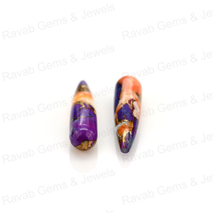 ลดราคาวาเลนไทน์ ขายส่ง หินมุกธรรมชาติสีม่วง 9x30 มม. รูปทรงหยดน้ำเรียบ หินควอตซ์บำบัดสำหรับทำเครื่องประดับ - Product Image 2