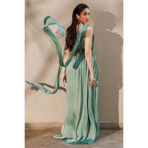 Robe fourreau Aquaria Empire Waist en satin - Product Image 5