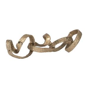 Decoración moderna para el hogar, escultura de mesa de remolino de Metal dorado, diseño único, centro de mesa de arte abstracto, pieza de acento artesanal de Metal hecha a mano - Product Image 2