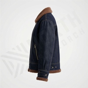 Veste en jean streetwear oversize à épaules tombantes pour femme, dernière tendance, couleur ajustable, veste en jean à blocs de couleur, vêtement d'extérieur élégant, couleur personnalisée - Product Image 3