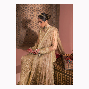 Fourniture directe d'usine robe Shalwar Kameez en soie décontractée pour femmes personnalisable avec manches longues-ensembles Salwar Kameez pour femmes - Product Image 5