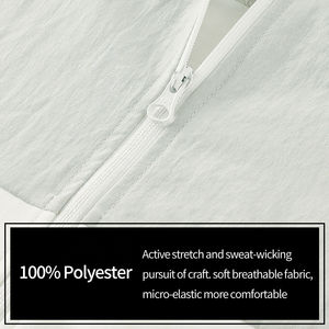 Veste coupe-vent pour homme à deux tons avec capuche, veste active, bloc de couleur, 100% polyester, fermeture éclair, vestes de sport pour l'entraînement, bomber - Product Image 5