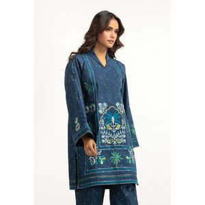 Ensemble coordonné en tissu satiné Denier Jacquard brodé IPST-55090-A - Product Image 2