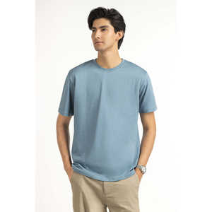 T-shirts Relax Fit 100% coton biologique Jersey compressé MN-TS-SS25-322 Coupe ajustée T-shirt oversize Coton/Fibre de bambou - Product Image 4