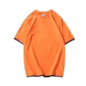 Chemises surdimensionnées en coton 100% avec tissu tricoté à séchage rapide et respirant Logo de fitness long col rond motif solide - Product Image 6