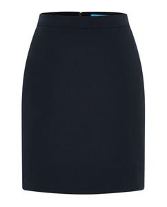 Faldas de negocios formales de Color sólido clásicas con cremallera plana recta alta para mujer - Product Image 1