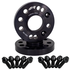 2 espaciadores de rueda negros de 20 mm 4/5x98 con centrado 58.1 con bull. - Product Image 1