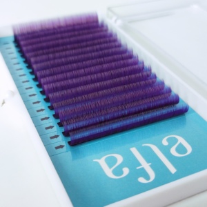 Vente en gros au meilleur prix Extensions de cils ombrés 0.10mm CC Curl 8-15 Coopération commerciale violette fabriquée au Vietnam 0.15mm d'épaisseur - Product Image 6