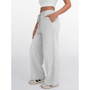 Pantalones Deportivos Anchos Personalizados para Mujer, Cintura Alta con Cordón, Estilo Barril, Holgados, Atléticos, con Bolsillos, Arrugados, Otoño 2026 - Product Image 4