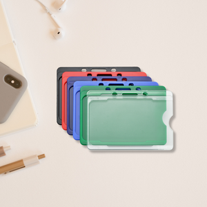Open Face Horizontal ABS Rigid Cardholder for Credit Card Business <b>ID</b> Name <b>Tag</b> Badge Holder - Product Image 2