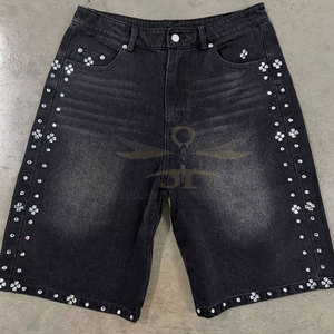 Service OEM Vente en gros Design personnalisé Shorts avec strass Nouvelle arrivée Marque privée Shorts avec strass pour adulte - Product Image 5