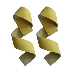 Muñequera unisex antideslizante de piel de vaca personalizable correas de cuero para gimnasio fitness entrenamiento pesado Ejercicio de levantamiento de pesas - Product Image 1