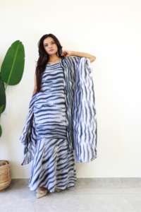 Georgette douce avec belle impression Collection de saris de robe super exigeants pour l'exportation Vente à l'exportation - Product Image 5