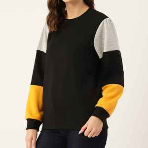Sudadera de mujer Plain Dyed Crewneck Plus Size Pullover Sudadera para ropa de invierno Sudadera de Overseas Sports - Product Image 5