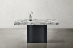 Malaysia <b>Marble</b> Dining Table Luxury Customized Modern ECC Material Durable Heat Stain Resistant EDN915-SH GMB Design Home Office - Product Image 2