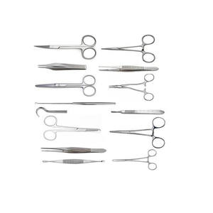 Ensemble de 13 instruments de chirurgie mineure de base, boîte en acier inoxydable manuelle, Hosanna Surgical Basis, équipement chirurgical de premier plan au Pakistan, CE - Product Image 3