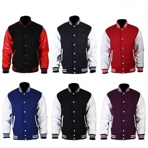 Chaquetas universitarias de béisbol informales de peso pesado para hombre con logotipo personalizado OEM, tela de lana ligera transpirable de algodón de invierno de alta calidad - Product Image 6