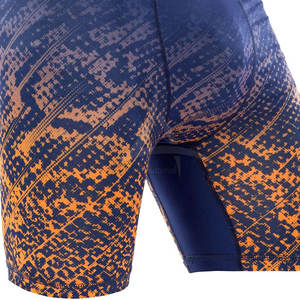 กางเกงขาสั้นรัดกล้ามเนื้อสำหรับผู้ชายกางเกงขาสั้นผ้าสแปนเด็กซ์/ โพลีเอสเตอร์เอวยางยืดแห้งเร็วสีพื้น - Product Image 5