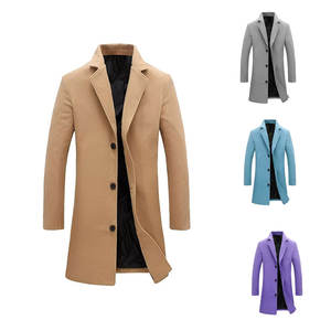 Blazer Largo a Cuadros para Hombre, Mezcla de Poliéster, Corte Entallado, Ecológico, Ropa de Invierno con Estampado 3D, Antiarrugas, Alta Calidad - Product Image 1
