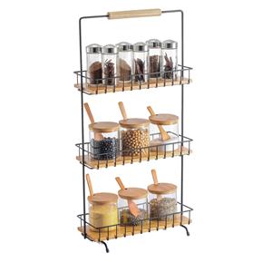 Estante de Cocina de Bambú/Madera Negro de 3 Niveles por elie - Product Image 2