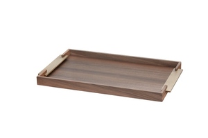 Plateau de service rectangulaire en bois de qualité supérieure avec poignée intégrée, design moderne et polyvalent pour la décoration de la maison, le Ramadan, les mariages et les anniversaires - Product Image 2