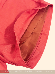 Pantalones cortos de lino y viscosa personalizados, listos para enviar, resistentes a la decoloración y al encogimiento, de fabricante vietnamita, elegantes. - Product Image 6