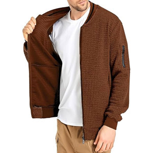 Trending OEM Men's <b>Denim</b> Solid Vintage Winter Bomber <b>Jacket</b> with Front Zipper Custom Embroidered Logo Stand Collar - Product Image 2