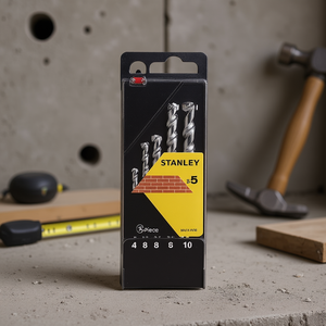 Ensemble de 5 forets à béton et à maçonnerie Stanley pour la construction et la rénovation, emballé dans une boîte - Product Image 3