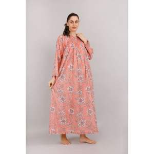 Modern Women Cotton Nightwear Full Sleeve <b>Long</b> Night Dress and Smooth Comfortable <b>Nighty</b> Night Suit Collection - Product Image 4