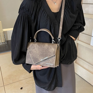 กระเป๋าทรงสี่เหลี่ยมมีซิปปิดทรงเรขาคณิตหนัง PU สำหรับผู้หญิงกระเป๋าแมสเซ็นเจอร์มีตัวอักษรสามสายแบบพกพาฤดูร้อนฤดูใบไม้ร่วง - Product Image 1