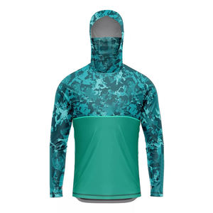 Nueva llegada de buena calidad 100% poliéster Spandex ropa deportiva ropa de pesca camisas con capucha manga larga UPF 50 + camisas de protección solar - Product Image 6