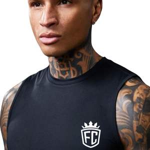 Black <b>Gym</b> Performance <b>Vest</b> Sleeveless Training Tank Top Lightweight Breathable Activewear for <b>Men</b> Workout Fitness and Sports - Product Image 2