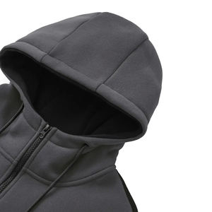 Chándales deportivos atléticos para hombre con logotipo personalizado, chaqueta tejida de nailon ligera, pantalones con cremallera y capucha, a prueba de viento, transpirable, liso y en blanco - Product Image 6