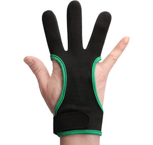Gant de tir à l'arc personnalisé de bonne qualité, léger, en maille de nylon avec bouts de doigts renforcés en cuir pour la pratique du tir à l'arc sur cible - Product Image 1