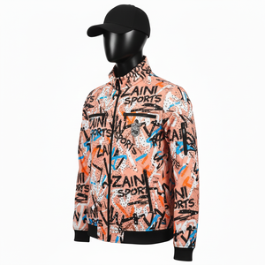 Chaqueta Softshell Premium de 300 GSM con Estampado de Sublimación Completo, Estilo Grafiti Multicolor, Logotipo Personalizado, Chaqueta Softshell Impermeable para Hombre - Product Image 4