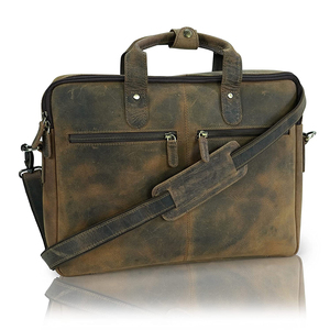 Logo du client accepté sacs à bandoulière en cuir véritable de grande capacité sac en cuir pour ordinateur portable de haute qualité sac à bandoulière pour ordinateur portable - Product Image 1