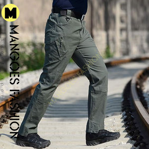Pantalon tactique à fermeture éclair en coton et spandex élégant, tactique, multi-poches, résistant à l'usure, anti-rides, durable, pantalon - Product Image 3