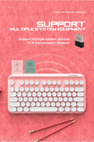 Clavier mécanique sans fil silencieux WI8 Punk 88 touches USB 3.0 à membrane en caoutchouc Cherry pour ordinateur de bureau, maison, bureau et entreprise - Nouveau
