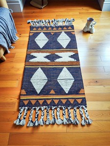 Tapis Kilim en coton de luxe fait à la main, lavable, décoratif pour la maison, tapis tissé à la main, fournisseur indien, tapis de prière artisanal - Product Image 3