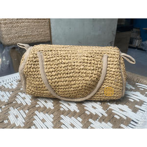 Lightweight Travel Organizer 9x4x5 Inch Raffia <b>Small</b> Toiletry Bag Side Pocket Multipurpose Makeup Pouch - Product Image 3