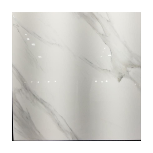 Carreaux de sol et de mur en grès cérame vitrifié aspect marbre blanc de qualité supérieure 600×600 mm 60×60 cm 24×24 pouces pour projets internationaux - Product Image 1