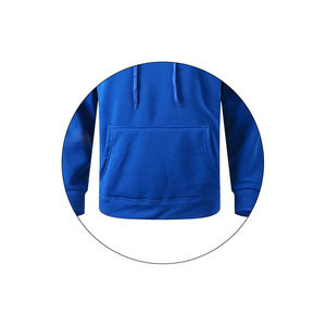 Sweat-shirt pour homme personnalisé OEM, bleu, en molleton de coton 400 g/m², pull-over essentiel, sweat-shirt vierge, vente en gros d'usine, faible MOQ, haute qualité - Product Image 6