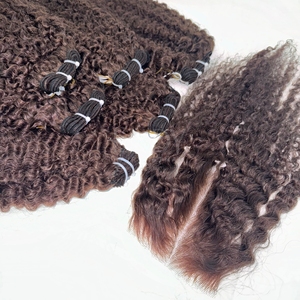 Couleur bouclée birmane à texture chaude fabriquée à partir de cheveux humains vietnamiens - Product Image 5