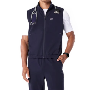 Veste de travail médicale pour hommes, manches longues, tissu léger et durable, confortable, vêtements de travail pour hôpital, fabrication OEM ODM - Product Image 5